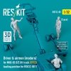RESKIT RSF32-0080 Driver & airmen (modern) (3 pcs) (MHU-83 D/E lift truck UPPER loading position for RSK32-0011) (3D Printed) 1/32